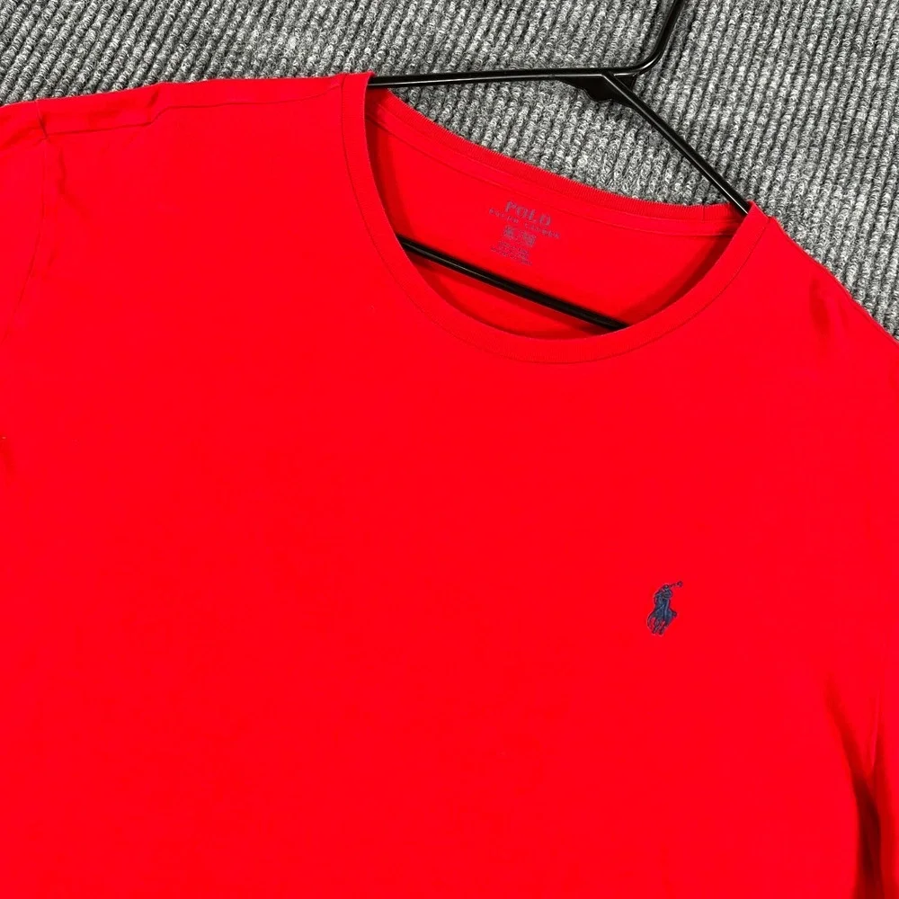 Polo Ralph Lauren Shirt Mens XL Extra Large Red Short Sleeve Crew Casual Comfort